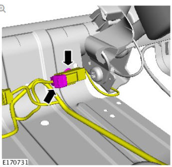 Rear safety belt buckle (G1814165) removal and installation