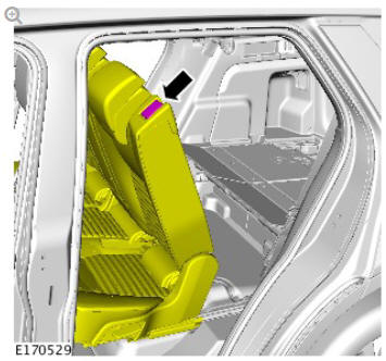 Rear safety belt retractor (G1809589) removal and installation