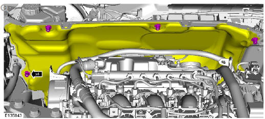 Front end body panels secondary bulkhead centre panel - ingenium I4 2.0l diesel (G1893371) removal and installation