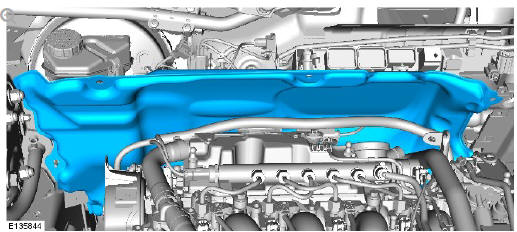 Front end body panels secondary bulkhead centre panel - ingenium I4 2.0l diesel (G1893371) removal and installation
