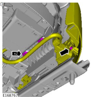 Front row seat control switchpack (G1780397) removal and installation