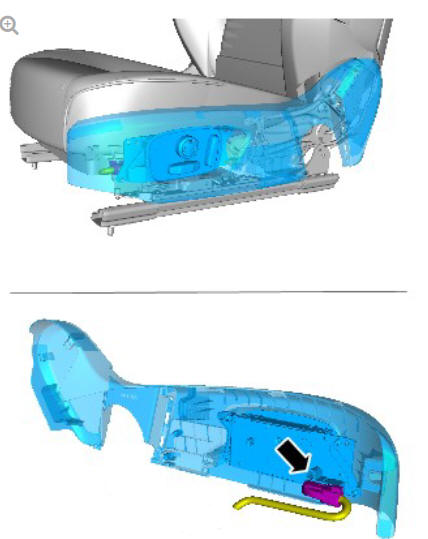 Front row seat control switchpack (G1780397) removal and installation
