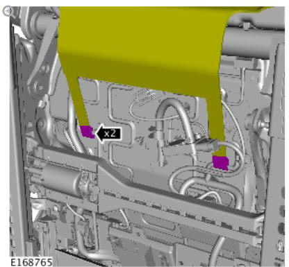 Front row seat cushion blower (G1780402) removal and installation