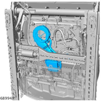 Front row seat cushion blower (G1780402) removal and installation