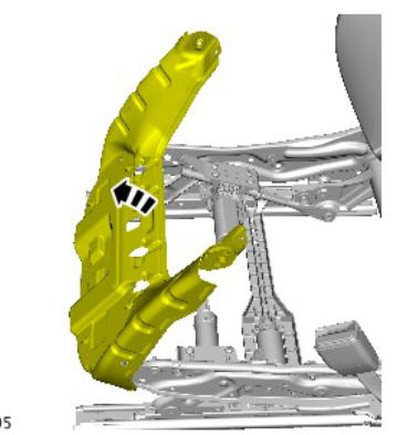 Front seat tilt motor (G1780404) removal and installation