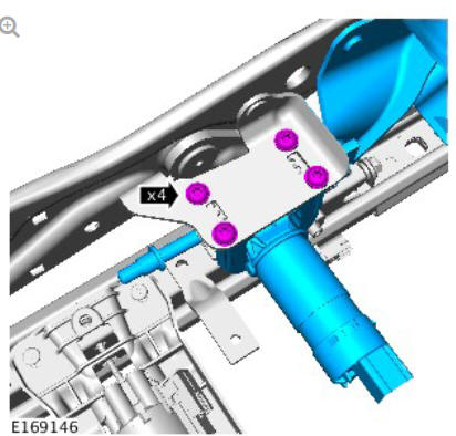 Front seat tilt motor (G1780404) removal and installation