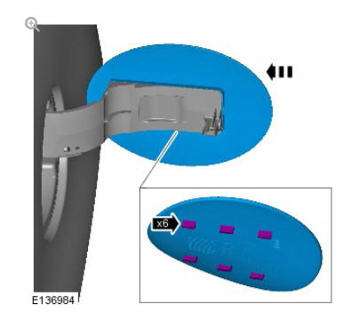 Body closures fuel filler door assembly (G1393672) removal and installation