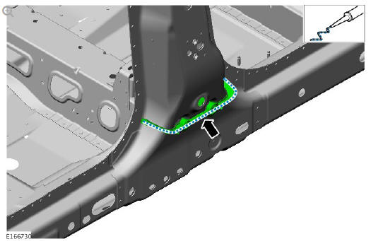 Side panel sheet metal repairs rocker panel and 'B' pillar outer panel (G1770927) -  Installation