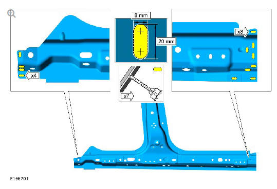 Side panel sheet metal repairs rocker panel and B pillar inner (G1770926) - Installation