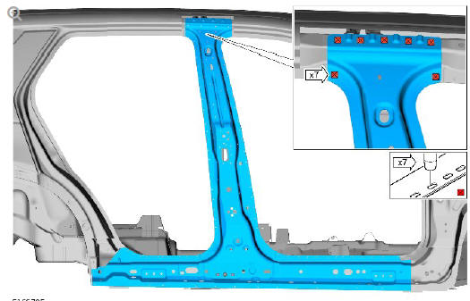 Side panel sheet metal repairs rocker panel and B pillar inner (G1770926) - Installation