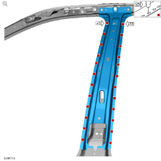 Side panel sheet metal repairs rocker panel and B pillar inner (G1770926) - Installation