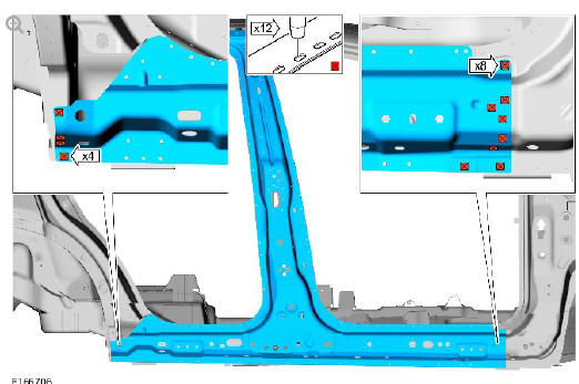 Side panel sheet metal repairs rocker panel and B pillar inner (G1770926) - Installation