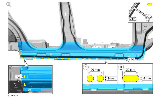 Side panel sheet metal repairs rocker panel (G1770907) - Installation