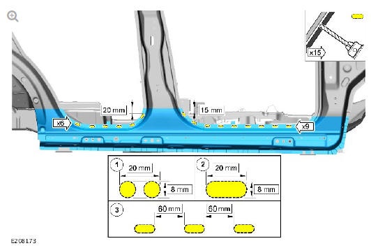 Side panel sheet metal repairs rocker panel (G1770907) - Installation
