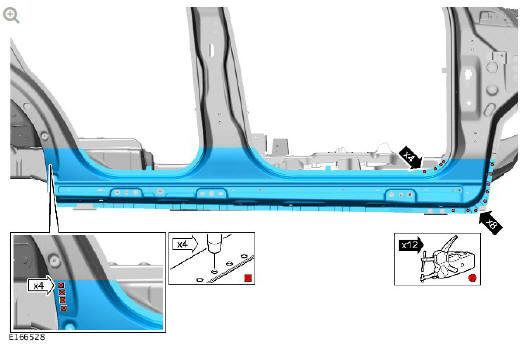Side panel sheet metal repairs rocker panel (G1770907) - Installation