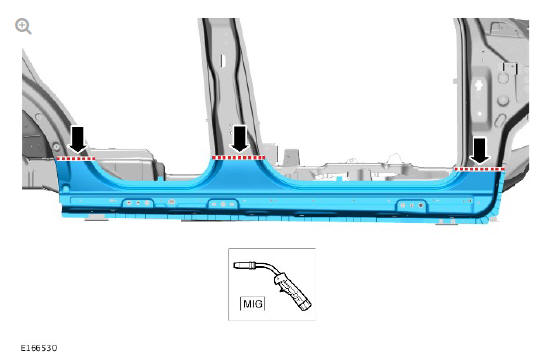Side panel sheet metal repairs rocker panel (G1770907) - Installation