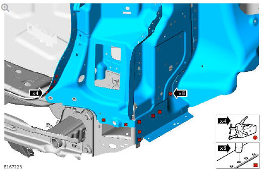 Rear end sheet metal repairs inner quarter panel assembly (G1770950) - Installation