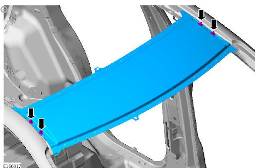 Roof sheet metal repairs roof front panel (G1770881) - Removal