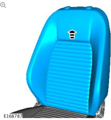 Front row seat backrest cover - vehicles with- power seats (G1780396) removal and installation