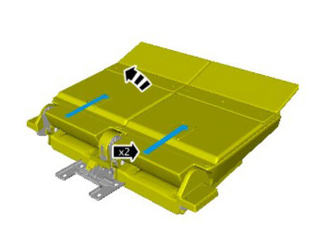 Third row safety belt buckle (G1815474) removal and installation