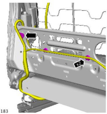Front seat recliner motor (G1780405) removal and installation
