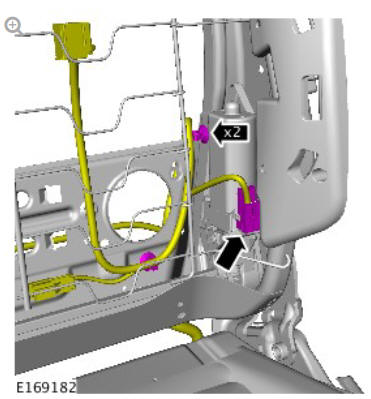 Front seat recliner motor (G1780405) removal and installation