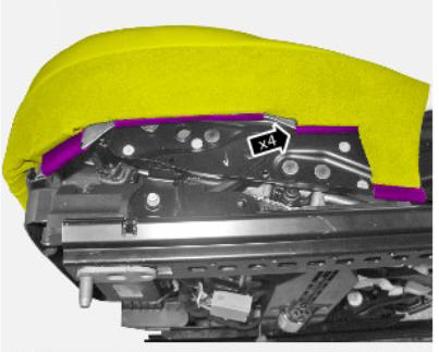 Front seat height adjustment motor (G1780406) removal and installation