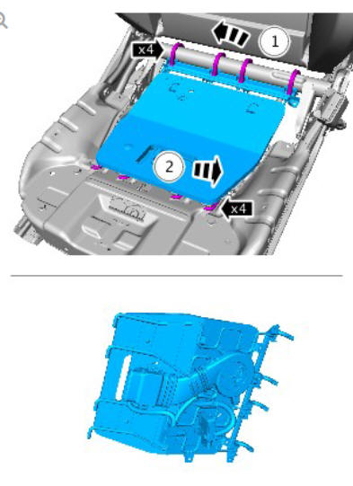 Front seat height adjustment motor (G1780406) removal and installation