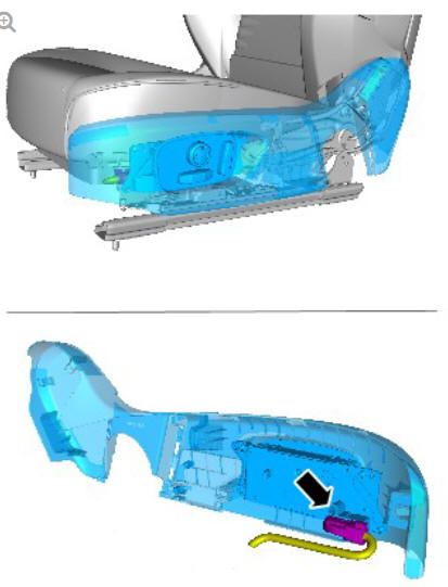 Front seat height adjustment motor (G1780406) removal and installation
