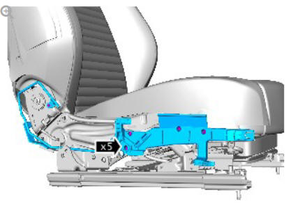 Front seat height adjustment motor (G1780406) removal and installation