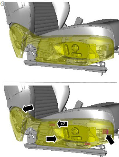 Lumbar assembly - vehicles with - power seats (G1780414) removal and installation
