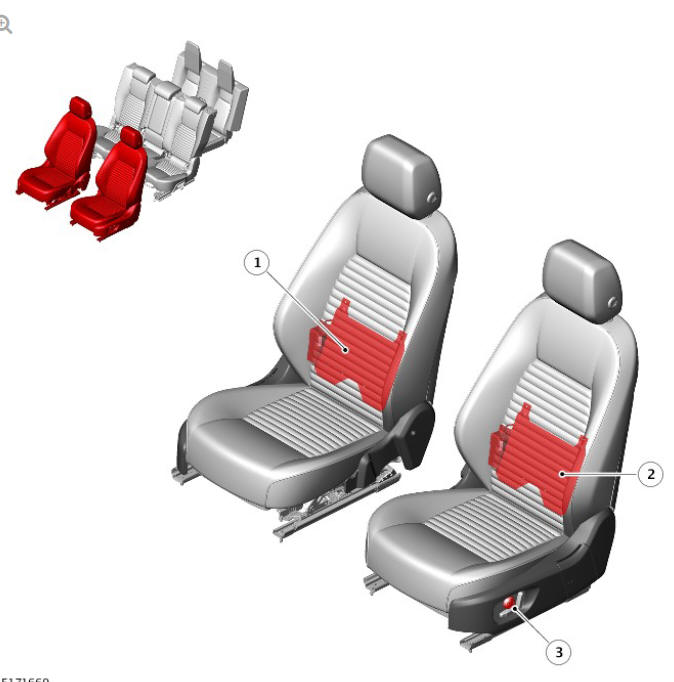 COMPONENT LOCATION - SEAT LUMBAR
