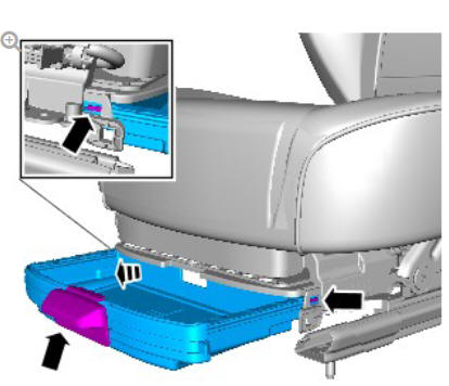 Front row seat control switchpack (G1780397) removal and installation