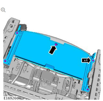 Front row seat control switchpack (G1780397) removal and installation