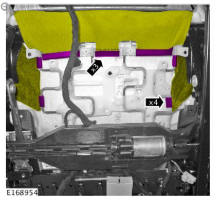 Front seat tilt motor (G1780404) removal and installation
