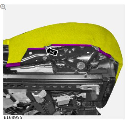 Front seat tilt motor (G1780404) removal and installation