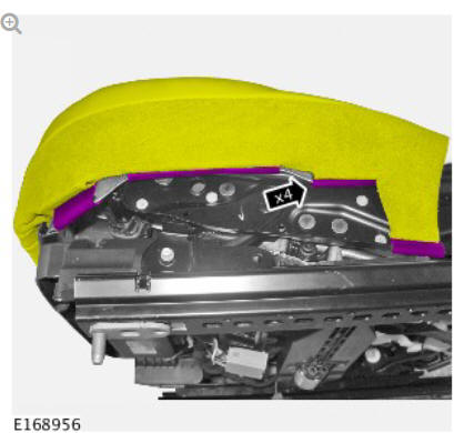Front seat tilt motor (G1780404) removal and installation