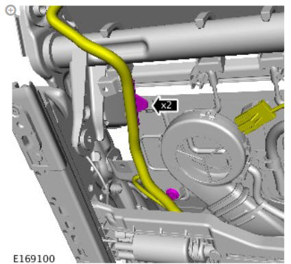 Front seat tilt motor (G1780404) removal and installation