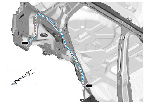 Rear end sheet metal repairs rear wheelhouse outer (G1770944) - Installation
