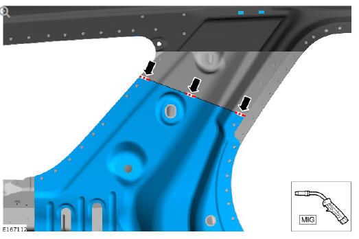 Rear end sheet metal repairs rear wheelhouse outer (G1770944) - Installation