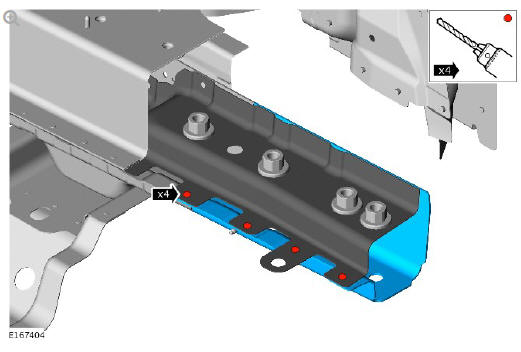 Rear end sheet metal repairs rear side member section (G1770933) - Removal