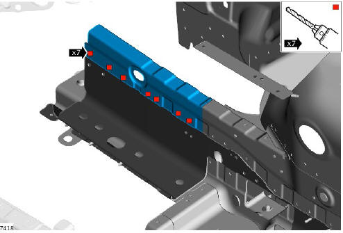 Rear end sheet metal repairs rear side member section (G1770933) - Installation