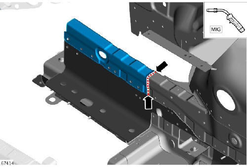 Rear end sheet metal repairs rear side member section (G1770933) - Installation