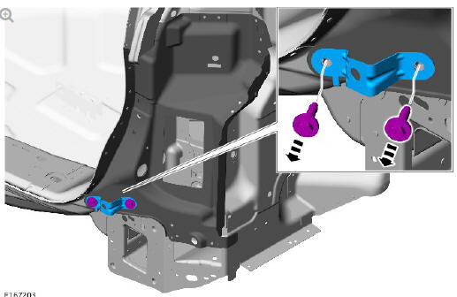 Rear end sheet metal repairs inner quarter panel assembly (G1770950) - Removal 