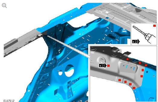 Rear end sheet metal repairs inner quarter panel assembly (G1770950) - Installation