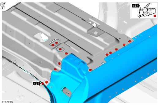 Rear end sheet metal repairs inner quarter panel assembly (G1770950) - Installation