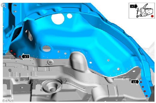 Rear end sheet metal repairs inner quarter panel assembly (G1770950) - Installation