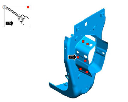 Front end sheet metal repairs front bumper mounting (G1775677) removal and installation