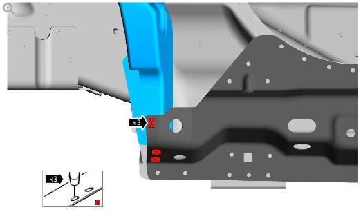 Rear end sheet metal repairs inner quarter panel assembly (G1770950) - Installation