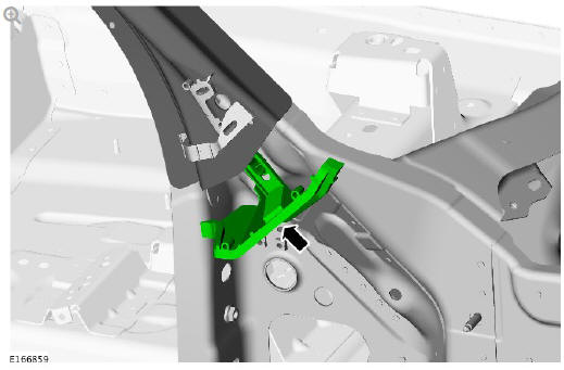 Side panel sheet metal repairs 'A' pillar reinforcement (G1770903) - Removal 